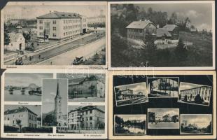 54 db RÉGI felvidéki városképes lap; sok Kassa és Tátra / 54 old Upper Hungarian town-view postcards...