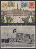 Vienna, Wien, Bécs - 3 db képeslap közte 3 részes panoráma / 3 postcards