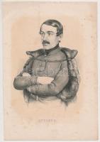 Jelzés nélkül: Teleki László (1811-1861) magyar politikus, író, litho, papír, kissé foltos, 17x12cm