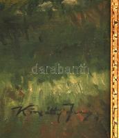 Kárpáthy jelzéssel: Hegyvidéki falu. Olaj, vászon, jelzett, keretben, 59×79 cm