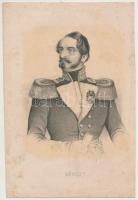 Jelzés nélkül:Görgey Artúr (1818-1916) 1848-49-es honvédtábornok, hadügyminiszter  litho, papír, kissé foltos, 17x12cm