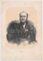 Jelzés nélkül: Bem József (1794-1850) lengyel és magyar honvéd altábornagy, litho, papír, kissé foltos, 17x12cm