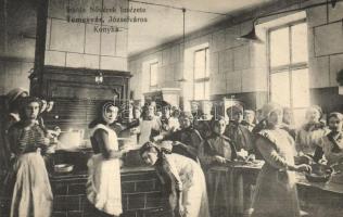 Temesvár, Timisoara; Iskolanővérek Intézete, Konyha / boarding school interior, kitchen (fa)