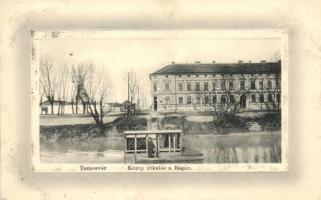 Temesvár, Timisoara; Kompátkelés a Bégán / ferry at the river Bega (EB)