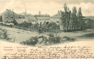 Temesvár, Timisoara; légszesz gáz gyár, Bernárd E. fényképész felvétele, Králcsik Béla kiadása / gas factory (fa)