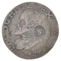 Németalföld / Holland tartomány 1574. 1/2EP Ag "II. Fülöp" ellenjeggyel, Dordrecht (14,82g) T:3 Netherlands / Provnce of Holland 1574. 1/2 Ecu Philippe Ag "Philip II" with countermark, Dordrecht (14,82g) C:F