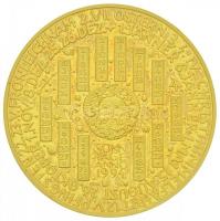 Ausztria 1994. "Jupiter éve" jelzett Au emlékérem. Szign.: H. Wähner (31,03g/0.585/40mm) T...