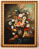 Orsovai Valéria (1943 -): Mezei virágok. Olaj, vászon, jelzett, keretben, 80×60 cm