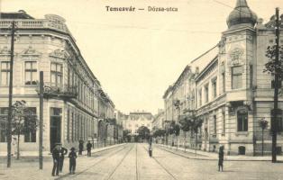 Temesvár, Timisoara; Dózsa utca, kiadja Polatsek-féle könyvkereskedés / street