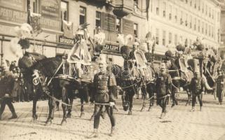 1907 Budapest, Rákóczi és bujdosók hamvainak hazahozatala; Budapesti Polgári Takarékpénztár, Drogéria, photo (EK)