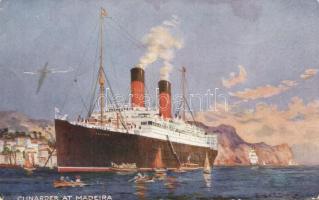 RMS Laconia Cunarder at Madeira  (Rb)