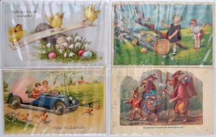 96 db RÉGI motívumlap albumban; Colombo, Sager, Döcker, Solomko és Feiertag művészlapok, sok litho, ...