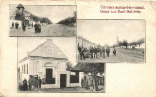 Sajkásszentiván, Zsinagóga, Fő utca, Verlag Josef Singer/ synagogue, main street, judaica (b)
