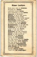 Kóser Lexikon; kapható a Képeslap Királynál Miskolcon / Jewish vocabulary list, Judaica (EB)