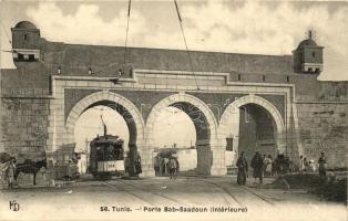 Tunis, Porte Bab-Saadoun / gate, tram