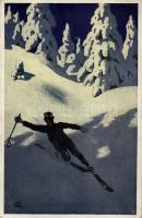 Skiing man, B.K.W.I. 519-1. s: Otto Barth (EK)