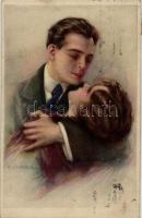 Italian art postcard, couple, Anna &amp; Gasparini 334-3. s: T. Corbella