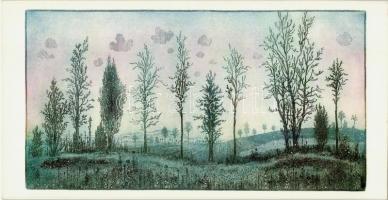 4 db MODERN Gross Arnold művészlap, két képeslap és két meghívó / 4 modern Gross Arnold art cards, t...