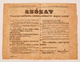 1895 Szózat Komárom rendíthetetlen várából a feldunai hiv magyar néphez! Melléklet: Gracza György Szabadságharcz történetéhez, 23x30cm