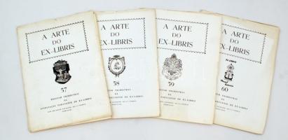1972 Az A Arte do Ex-libris c. portugál, ikisgrafikai szakfolyóirat teljes évfolyama. / Complete year of the portuguese journal A Arte do Ex-libris.
