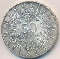 Ausztria 1970. 50Sch Ag "300 éves az Innsbrucki Egyetem" T:1-,2 Austria 1970. 50 Schilling Ag "300th Anniversary-Innsbruck University" C:AU,XF