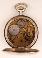 cca 1910 Szeged Braunswetter János órás, Omega márkájú jelzett ezüst zsebóra számlapon apró berepedé...