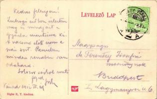 Nagyvárad, Oradea; Körös részlet, Rimanóczy szálloda, gőzfürdő, Rigler Rt. kiadása / riverside, Hote...