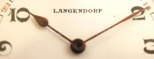 Langendorf ezüst zsebóra duplafedeles, "Hajduvármegye ajándéka" belegravírozott felirattal...