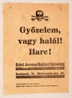 cca 1940 Keleti Arcvonal Bajtársi szövetség hungarista szervezet röplapja