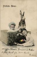 Easter, children, rabbit, Húsvét, gyerekek, nyúl