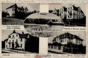 14 db RÉGI, fekete-fehér és színes városképes képeslap, Magyarország, vegyes minőség / 14 old black ...