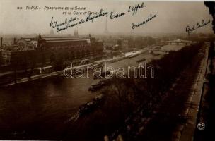 Paris, Panorama de la Seine et la Gare d'Orsay / river, railway station