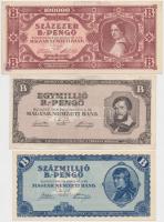 51db-os tartalmas korona, pengő, forint bankjegy tétel jobb darabokkal, közte 1920. 1000K "Orel...