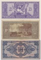 51db-os tartalmas korona, pengő, forint bankjegy tétel jobb darabokkal, közte 1920. 1000K "Orel...