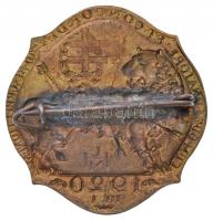 1920. március 1. "Vitéz nagybányai Horthy Miklós kormányzóvá választása" bronz jelvény. Me...