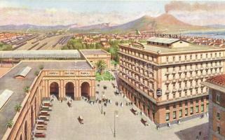 Naples, Napoli; Hotel Terminus, railway station