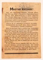 1944 Magyar katonák ! háborús röplap, pp.:4, 19x13cm