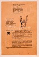 cca 1942 Magyar! Ezt jól megrágd! magyar nyelvű szovjet háborús röplap, 20x13cm