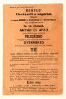 cca 1942 A hadifogság az életet jelenti számodra,  magyar nyelvű szovjet háborús röplap, 20x13cm