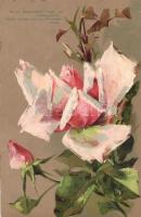Soviel Rosenblätter rings auf Kelchesgrund / Rose, E.S.D. No. 892. Emb. litho (EK)