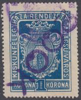 1923 Kiskunfélegyháza városi illetékbélyeg 1K/200K fordított felülnyomással (~35.000)