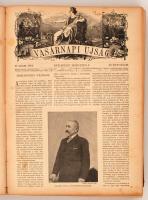 1902 Vasárnapi Ujság. Szerk.Nagy Miklós, Franklin Társulat, 52 szám egybekötve, Festett, egészvászon...