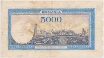 Románia 1943. 5000L T:III,III-
Romania 1943. 5000 Lei C:F,VG