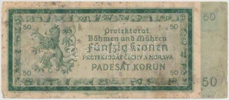 Német 3. Birodalom/Cseh-Morva Protektorátus 1940. 50K T:III penészfoltos
German Third Reich/Protect...