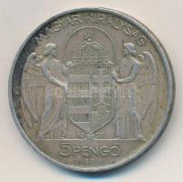 1939. 5P Ag "Horthy balra" T:2,2- kis ph., patina
Adamo P8.2