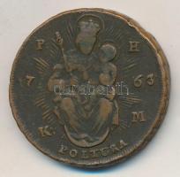 1763. PH-KM Poltura Cu "Mária Terézia" T:2- ph.
Huszár: 1751., Unger III.:1270.c