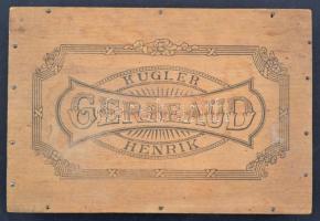 Gerbeaud, Kugler Henrik fa doboz, 19×13×5 cm