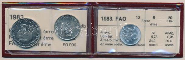 1983. 20f + 5Ft + 10Ft "FAO" eredeti tokban tanúsítvánnyal T:1