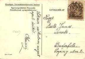 'Jó egészséget!', az Országos Társadalombiztosító Intézet reklámlapja, Egészségvédelmi Főo...