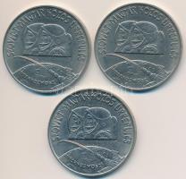 1980. 100Ft Ni "Szovjet-magyar közös űrrepülés" (3x) T:2